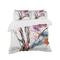 Designart 'Abstract Purple and Blue Flowers' Cottage Bedding Set - Duvet Cover & Shams